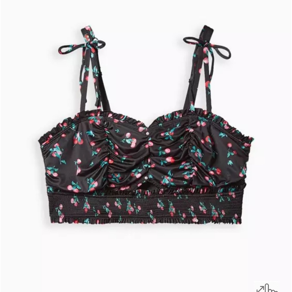 Torrid Black Cherry Patterned Bralette - image 2